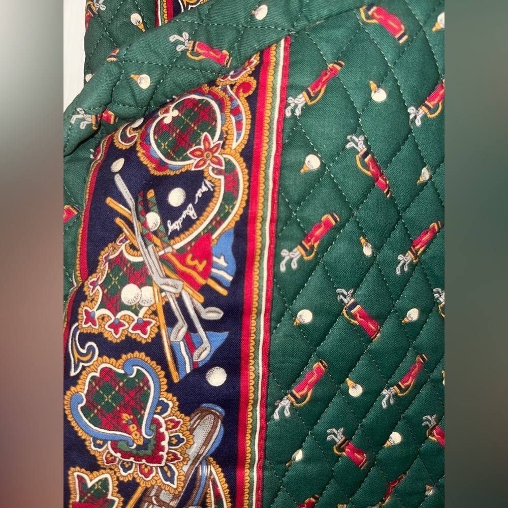 Vera Bradley retired Green Golf printed Quilted Travel garment Bag vintage - Picture 9 of 10